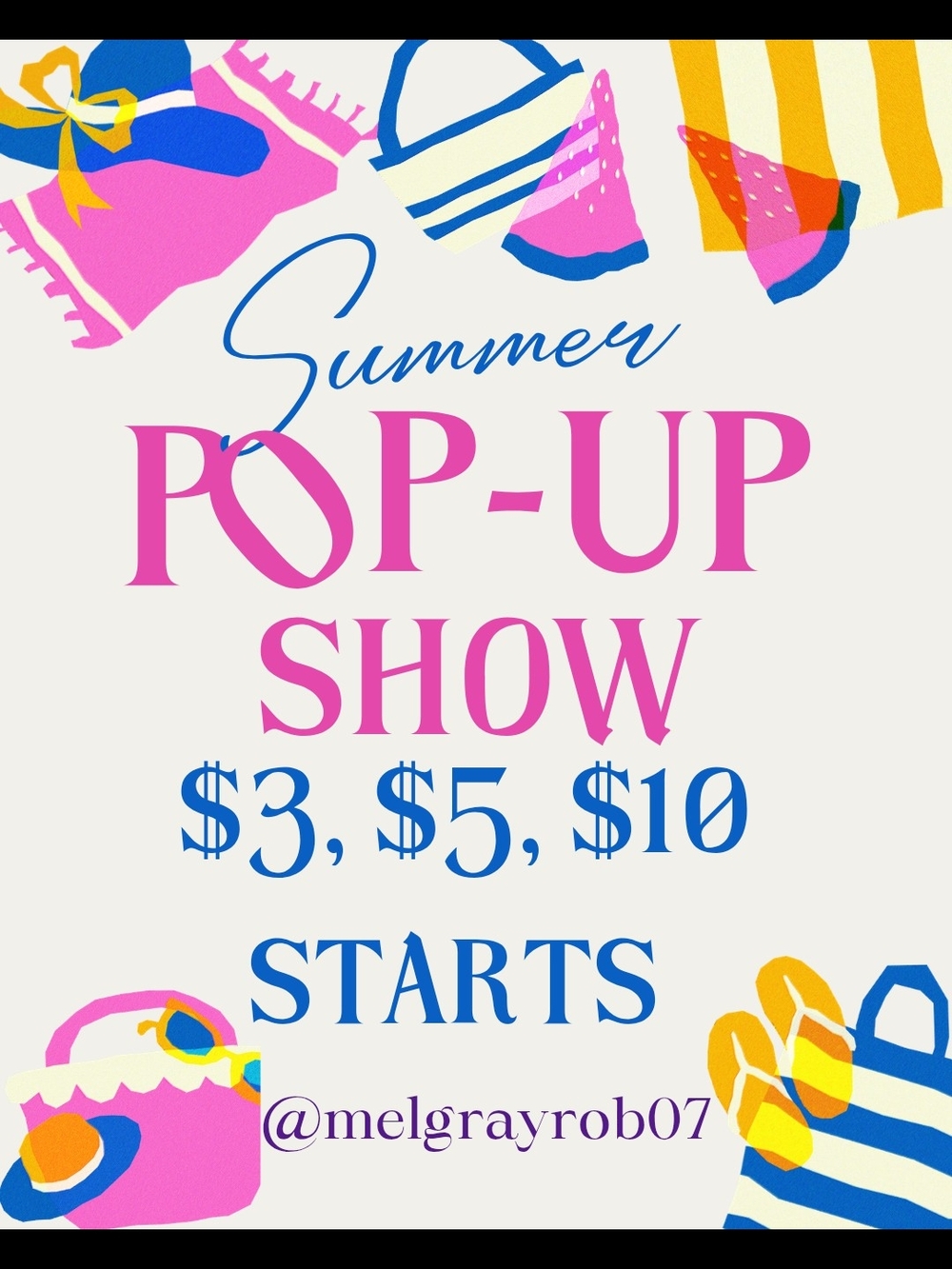 Summer Pop-Up Show Like This to Be Notified!